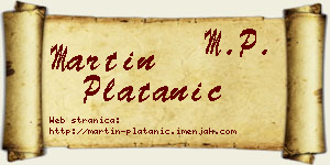 Martin Platanić vizit kartica